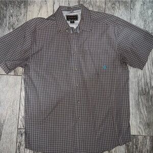Ariat Men's Black and Brown Checkered Shirt